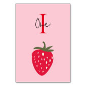 イチゴとピンクと赤の誕生日パーティー テーブルナンバー (正面)