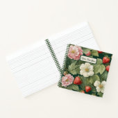 イチゴとフローラノート：四角ノートブック ノートブック (内部)
