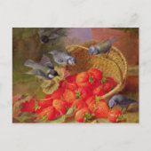 イチゴとブルーティッツを使った静物体験 ポストカード (正面)