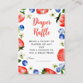 イチゴとブルーベリーのおむつラッフル エンクロージャーカード
