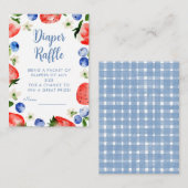 イチゴとブルーベリーのおむつラッフル エンクロージャーカード (正面/裏面)