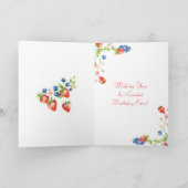 イチゴとブルーベリーのお誕生日ケーキパーソナライズ カード (内部)