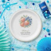 イチゴとブルーベリーの赤ちゃんシャワー ペーパープレート (パーティー)