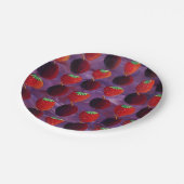 イチゴとプラムレッドフルーツ ペーパープレート (アングル)