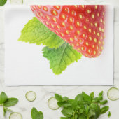 イチゴとミント キッチンタオル (折り畳み)