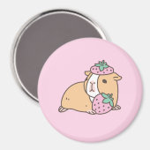 イチゴとモルモット マグネット (正面/裏面)