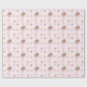 イチゴとリボン ラッピングペーパー (フラット)