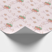 イチゴとリボン ラッピングペーパー (角)