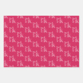 イチゴとレモンの柄と愛のフローラ ラッピングペーパーシート (正面2)