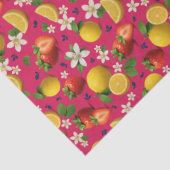 イチゴとレモンの花の模様 薄葉紙 (詳細)