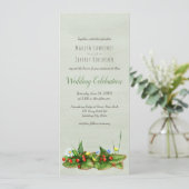 イチゴとワイルドフラワーカントリー結婚式 招待状 (スタンド正面)