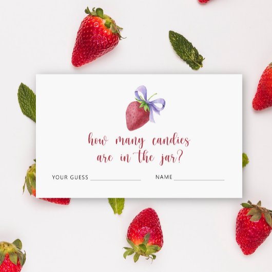 イチゴと弓キャンディゲームの数を推測 エンクロージャーカード