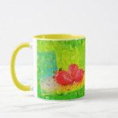 イチゴと水がマグカップを落とす マグカップ (左)