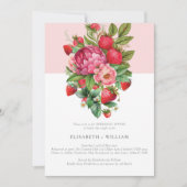 イチゴと牡丹の夏のリハーサルディナー 招待状 (正面)