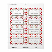 イチゴと花のカスタムラベル ラベル (フルシート)