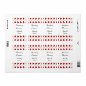 イチゴと花のカスタムラベル ラベル (フルシート)