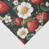 イチゴと花のパターンの分離 薄葉紙 (詳細)