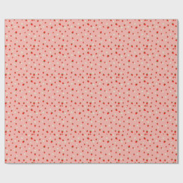 イチゴと花のパターン ラッピングペーパー
