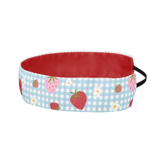 イチゴと花の継ぎ目なし模様 アスレチックヘッドバンド (右)