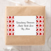 イチゴと花カスタム缶詰ラベル ラベル (インサイチュ)