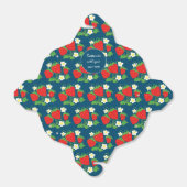 イチゴと花ブルーカスタム文字ビーフボー フェイバーボックス (折り畳みなし)