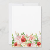 イチゴと花女の子ベビーシャワー招待状 招待状 (裏面)