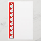 イチゴと花文房具 便箋 (正面)