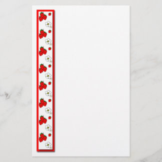 イチゴと花文房具 便箋