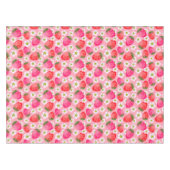 イチゴと花模様パターン テーブルクロス (正面(横))