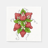 イチゴと花紙ナプキンス スタンダードカクテルナプキン (正面)