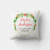 イチゴと葉ベビー誕生の状態 クッション (正面)