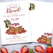 イチゴと蝶ベビーブルンチシャワー 招待状