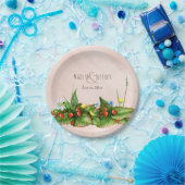 イチゴと野結婚花 ペーパープレート (パーティー)