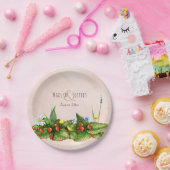 イチゴと野結婚花 ペーパープレート (パーティー)