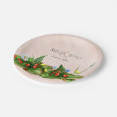 イチゴと野結婚花 ペーパープレート (アングル)