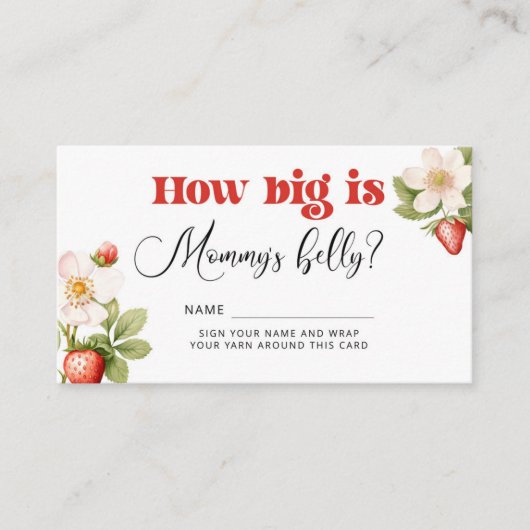 イチゴどのように大きいmommysベリーゲーム エンクロージャーカード (正面)