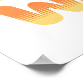 イチゴに覆われたワッフルのスタック ポスター (角)