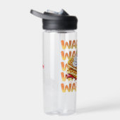 イチゴに覆われたワッフルパーソナライズされた ウォーターボトル (右面)