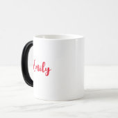 イチゴに覆われたワッフルパーソナライズされた モーフィングマグカップ (正面左)