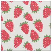イチゴのかわいい赤顔マスクの模様 ファブリック (クローズアップ)