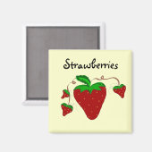 イチゴのつる植物 マグネット (正面/裏面)