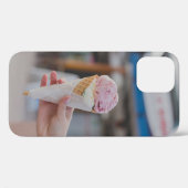 イチゴのアイスクリームを持つ人 Case-Mate iPhoneケース (裏面 (横))
