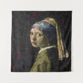 イチゴのイヤリングファインアートのスポフの女の子 タペストリー (正面)