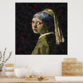 イチゴのイヤリングファインアートのスポフの女の子 ポスター (キッチン)