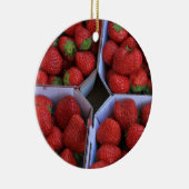 イチゴのクリスマスオーナメント セラミックオーナメント (右)