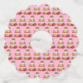 イチゴのショートケーキのデザート イチゴ ワイングラスタグ (正面)