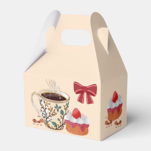 イチゴのショートケーキ包装。 フェイバーボックス (正面サイド)