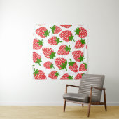 イチゴのシームレスパターン。ヴィンテージイラスト タペストリー (インサイチュ(横))
