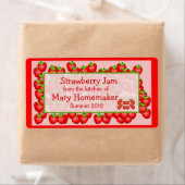 イチゴのジャムまたはイチゴがラベルを保存 ラベル (インサイチュ)