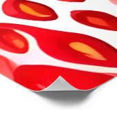 イチゴのスプラッシュパターン ポスター (角)